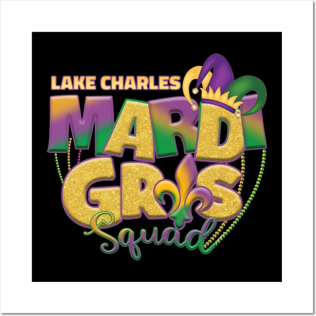 Lake Charles Mardi Gras Wall Art by SunburstGeo
